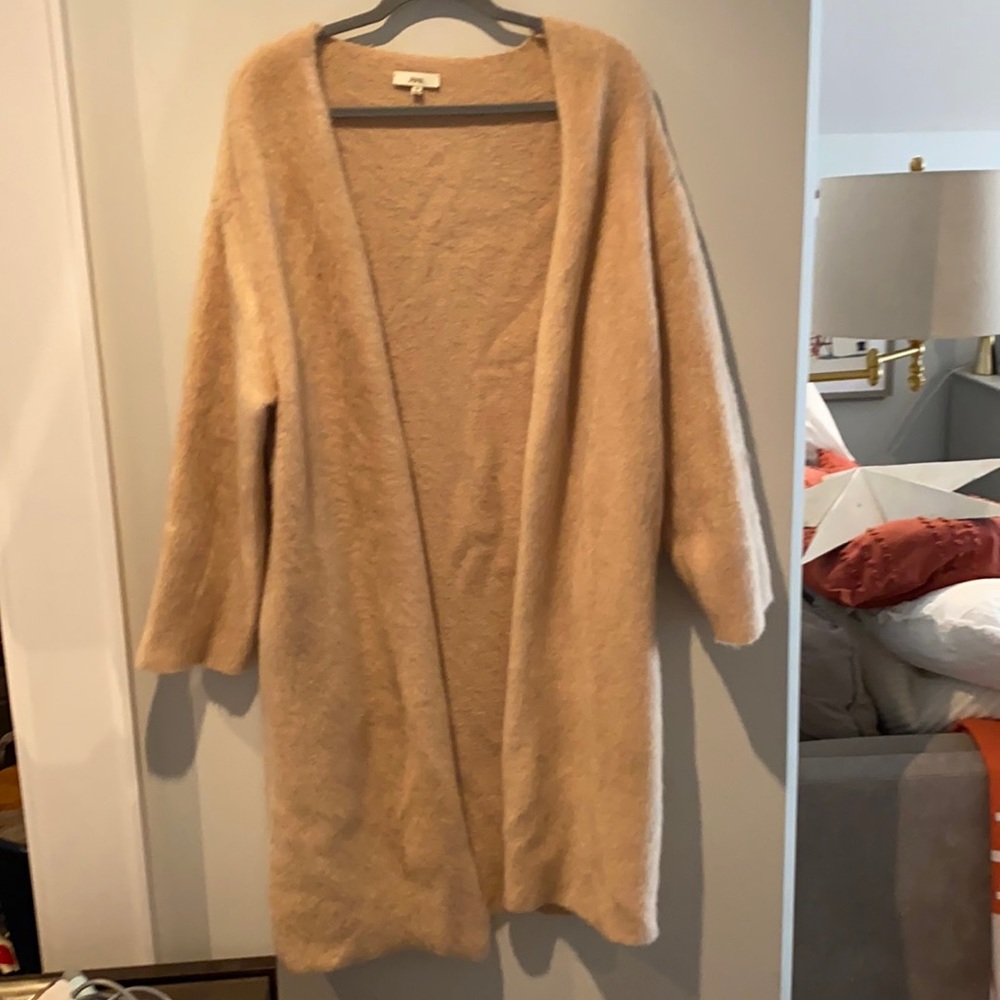 Open fuzzy cardigan/coat
